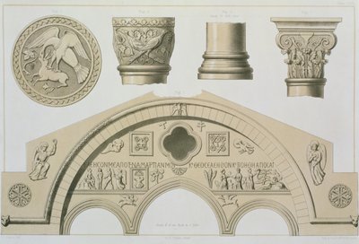 Details of a sculptured arch and columns from St. Sophia